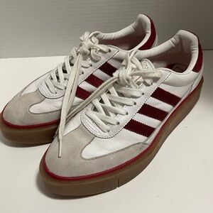 Adidas Originals White Red Sleek Super 72 Fashon Sneakers size 9